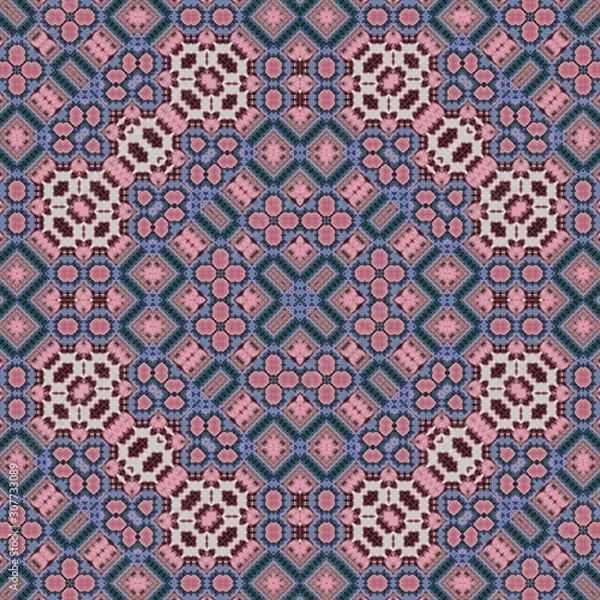 Fototapeta Seamless colorful pattern for background texture, fabric cloth, wallpaper and wrapping paper