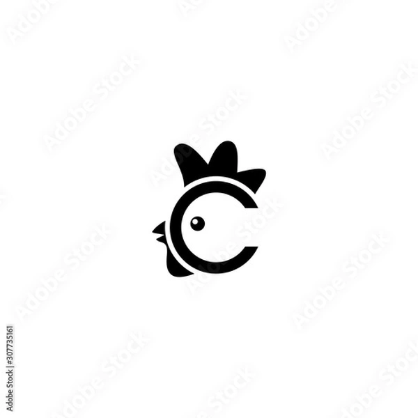 Fototapeta chicken logo design