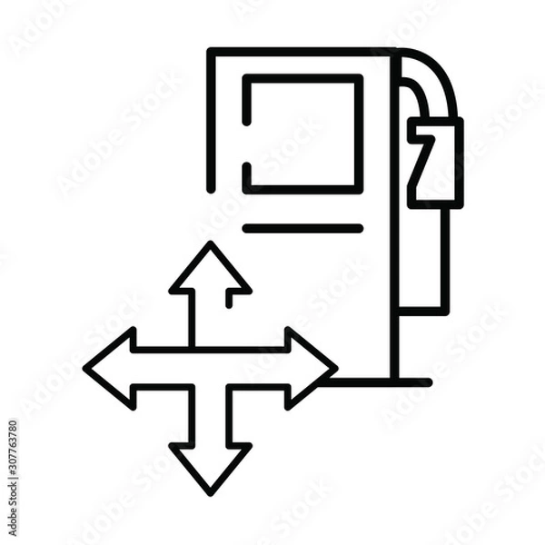 Fototapeta fuel oil station service icon