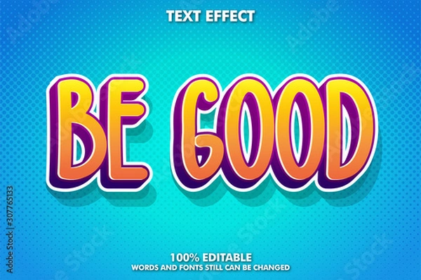 Fototapeta Cute cartoon text effect for game style design