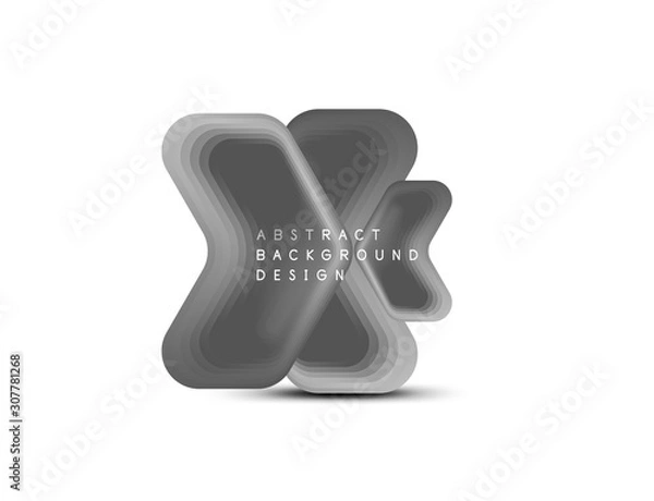 Fototapeta Vector arrow geometric banner created with blend color shapes effects. Trendy simple button, icon or business branding logo template, minimal style. Illustration For Wallpaper, Banner, Background