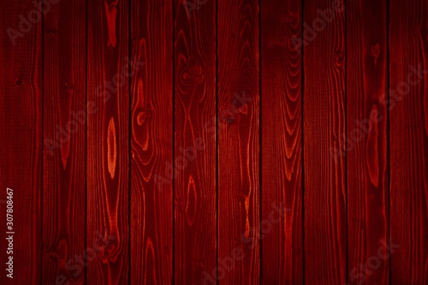 Obraz Red wood texture. Background old red panels. 