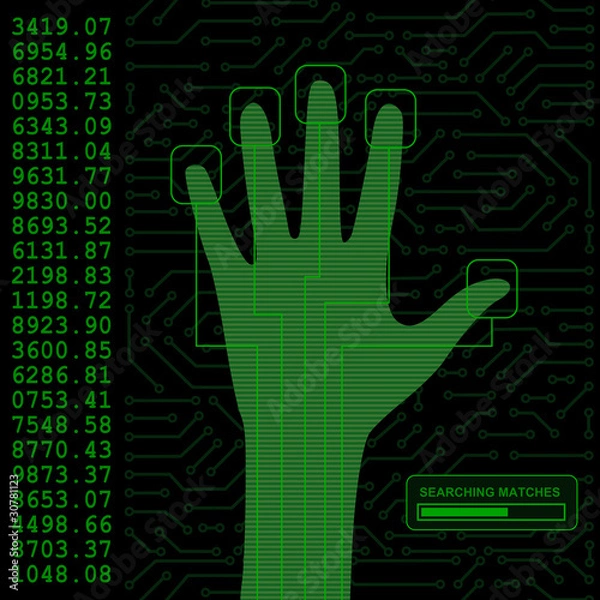 Fototapeta security hand scanner