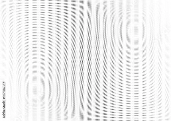 Fototapeta Abstract halftone wave dotted background. Futuristic twisted grunge pattern, dot, circles.  Vector modern optical pop art texture for posters, business cards, cover, labels mock-up, stickers layout