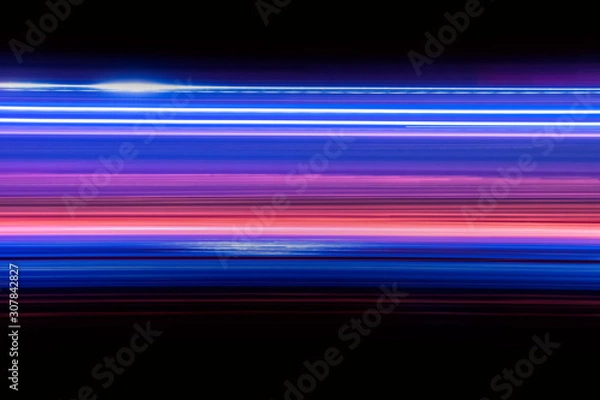 Fototapeta Colorful of neon lighting bulb glowing in the night for abstract background texture pattern with copy space text