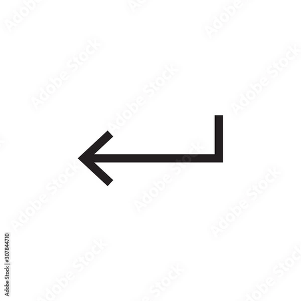 Obraz Arrow enter left icon vector isolated on background. Trendy web symbol. Pixel perfect. illustration EPS 10. - Vector.