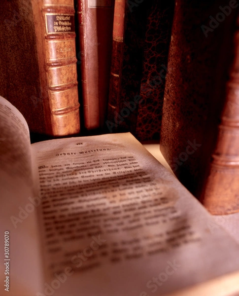 Obraz Alte Bücher im Ledereinband