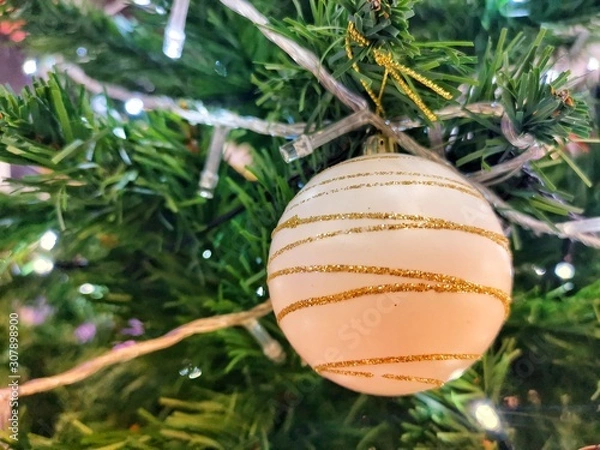 Obraz green ball on tree