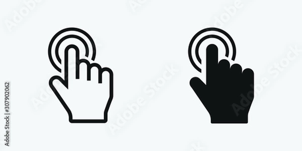 Fototapeta click icon vector. select, press symbol vector illustration isolated for website