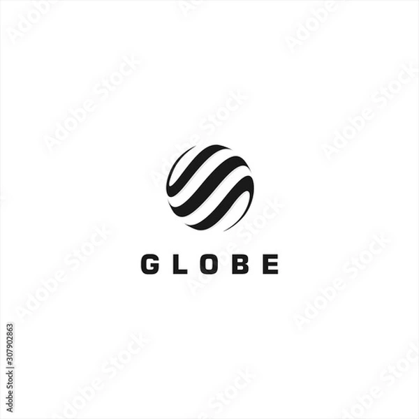 Obraz Abstract Globe Logo Design Template Idea