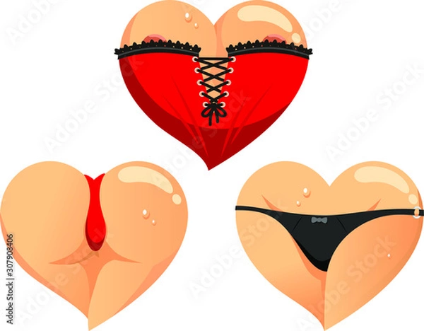 Obraz sexy heart set 2