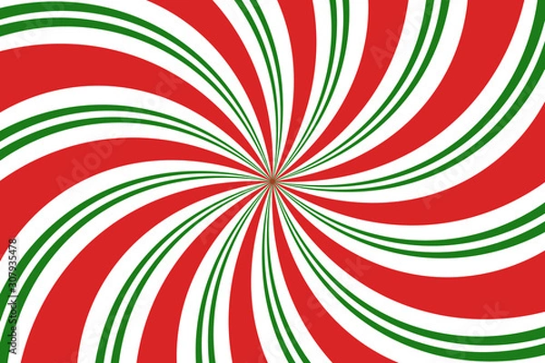 Fototapeta Vector Christmas background. Candy cane, lollipop pattern.