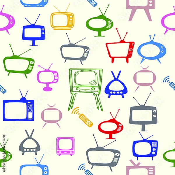 Obraz TV's in retro kitsch 50's design