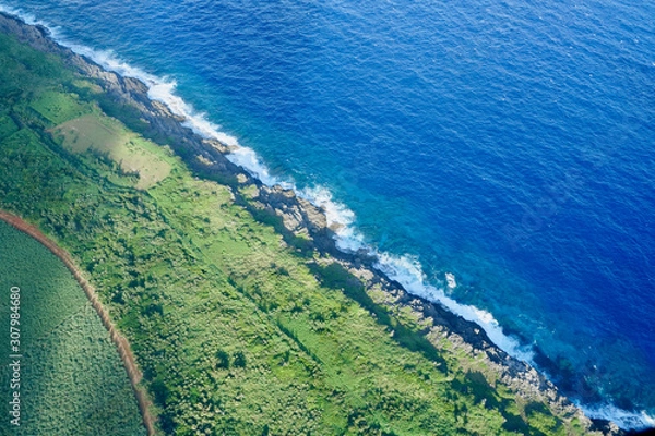 Fototapeta 沖縄離島の航空写真