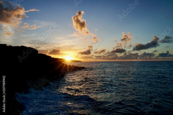 Obraz 島の夕焼け