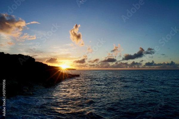 Obraz 島の夕焼け