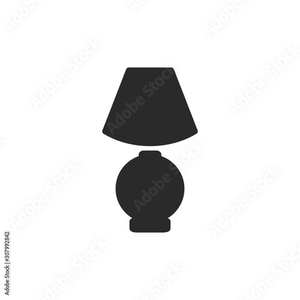 Fototapeta Table Lamp Icon Vector Illustration
