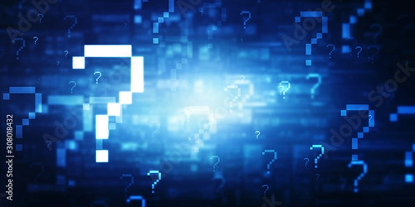 Fototapeta  2d illustration question mark background