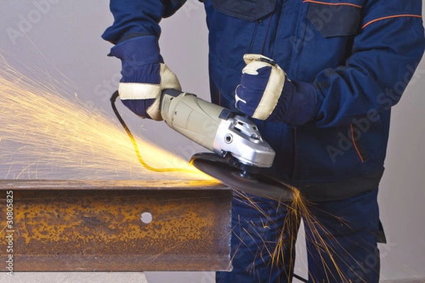 Obraz Pracuj ze szlifierką