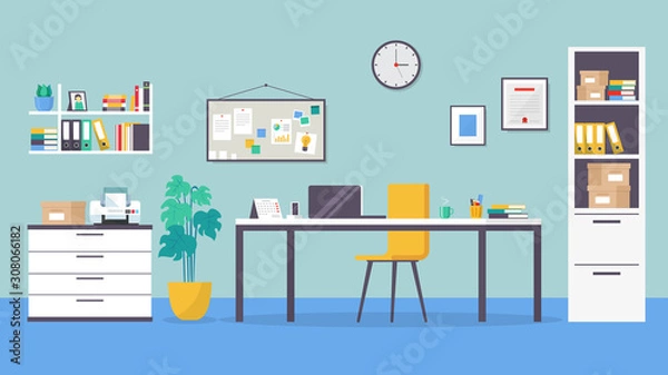 Fototapeta Business workspace in room interior