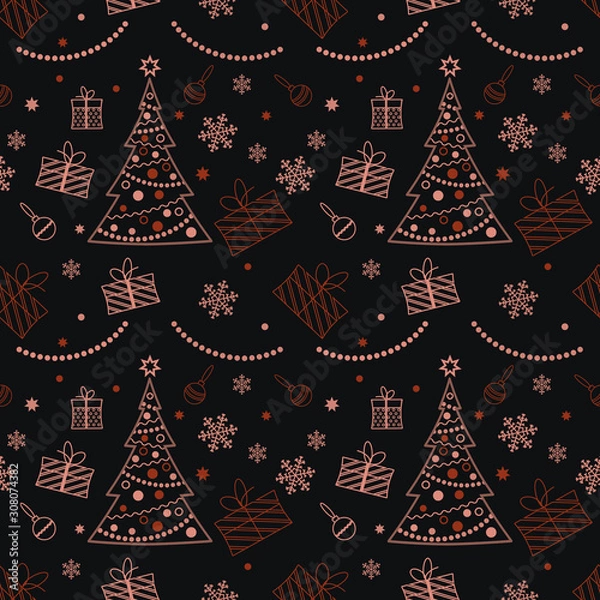 Fototapeta christmas seamless pattern