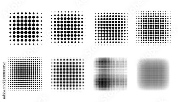Fototapeta Halftone Set Placed on a white background Can expand, vector.