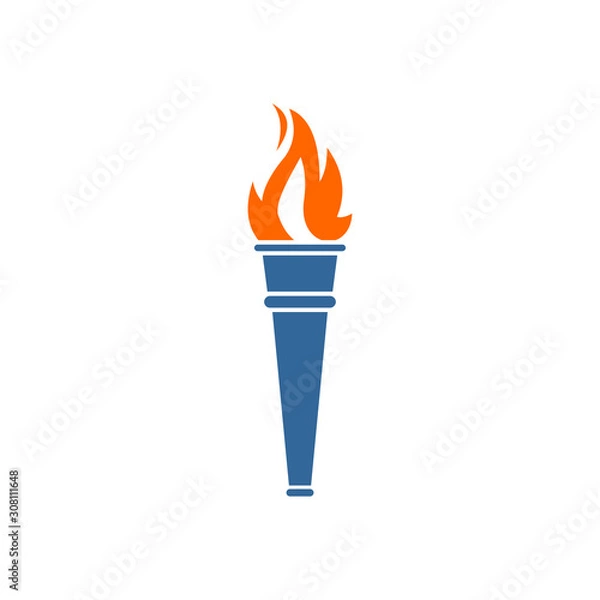 Fototapeta torch icon vector design symbol