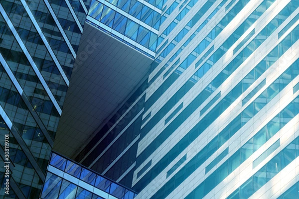 Fototapeta Photo macro glass modern architectural fragments of buildings