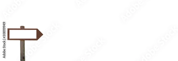 Obraz pancarte en bois ,direction ,concept , sur fond blanc