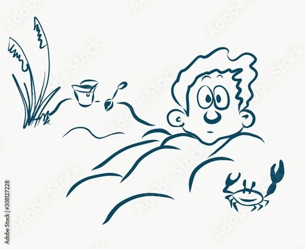 Obraz Buried in The Sand Comic