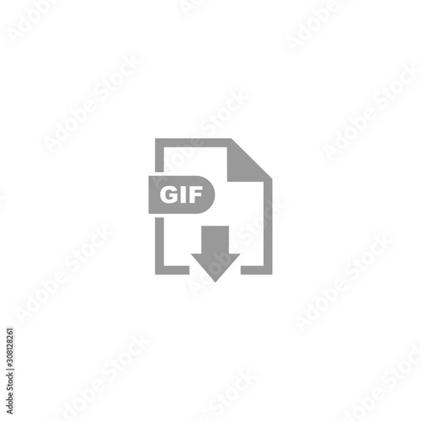 Obraz GIF file format icon vector design symbol
