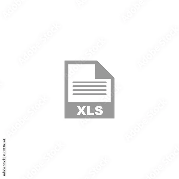 Fototapeta XLS file format icon vector design symbol