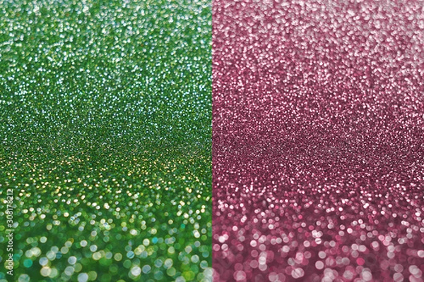 Obraz Closeup of double color green and rose, bright art texture