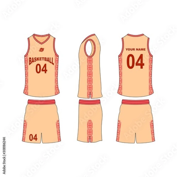 Obraz Basketball jersey set template collection.
