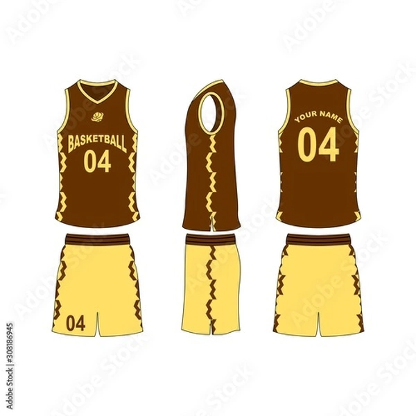 Obraz Basketball jersey set template collection.