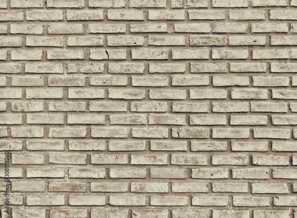 Fototapeta Old vintage retro style grey bricks wall for abstract brick background and texture.	