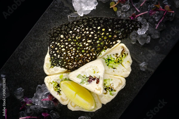 Obraz .sweet roll on a black background