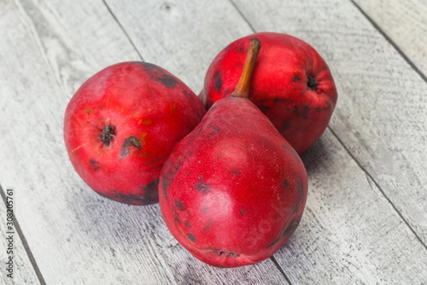 Obraz Ripe sweet red pear heap