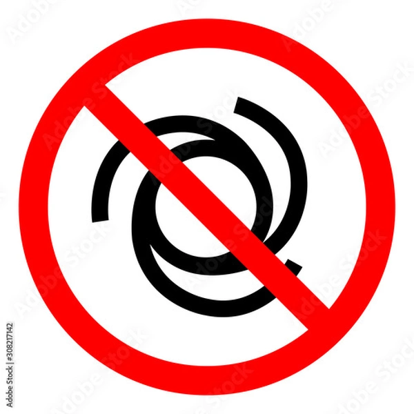 Fototapeta Danger Automatic Start-Up Symbol ,Vector Illustration, Isolate On White Background Label. EPS10