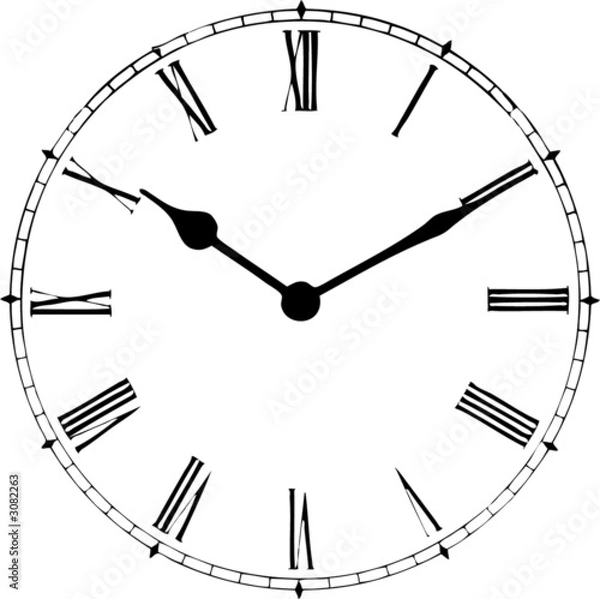 Obraz Zegar ilustracja twarzy