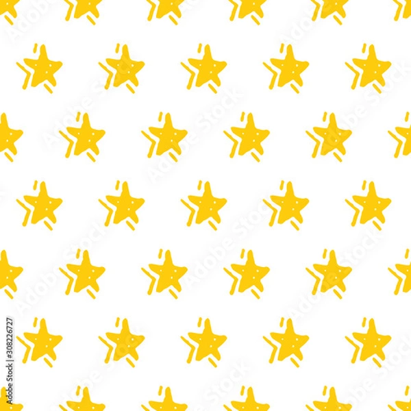 Fototapeta Yellow stars pattern vector