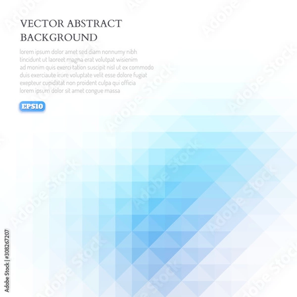 Fototapeta Abstract geometric texture from triangles. Images for the design of presentations, printing, business cards.