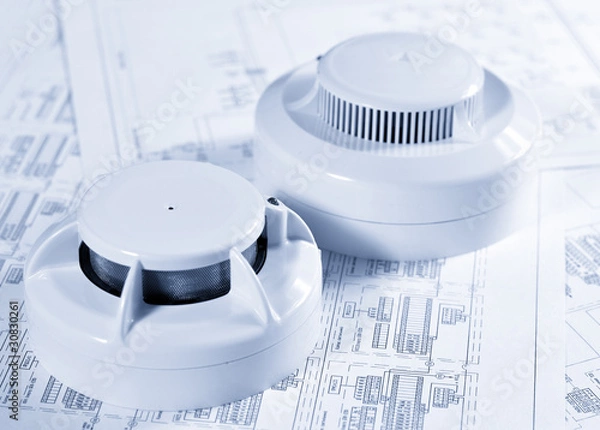 Obraz Fire sensor in blue tone