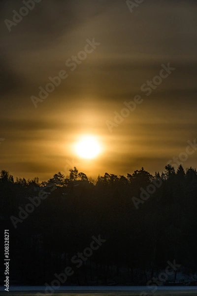 Obraz sunrise in the winter