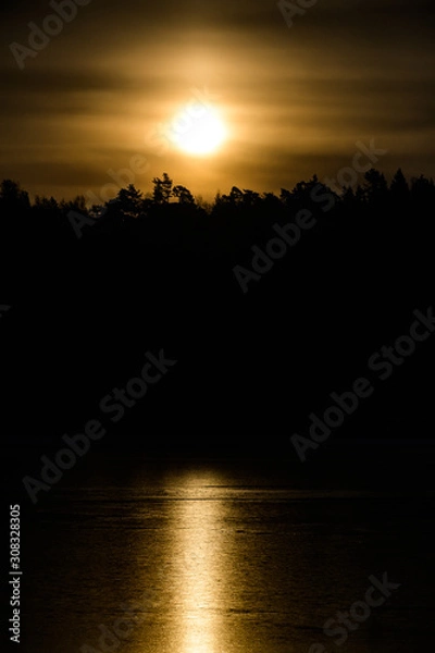 Obraz sunrise over ice