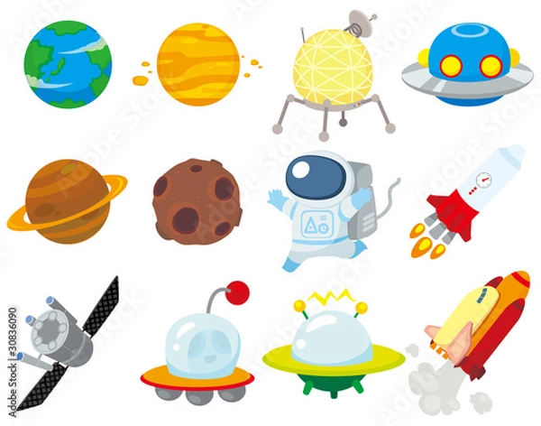 Fototapeta cartoon space icon