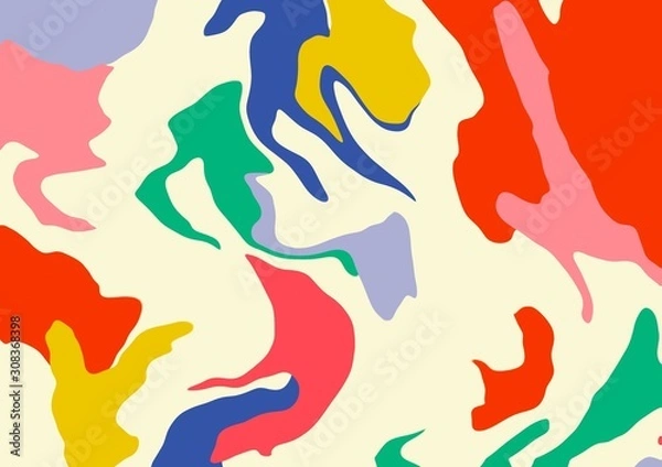 Obraz Minimal distortion abstract colorful random shape background.