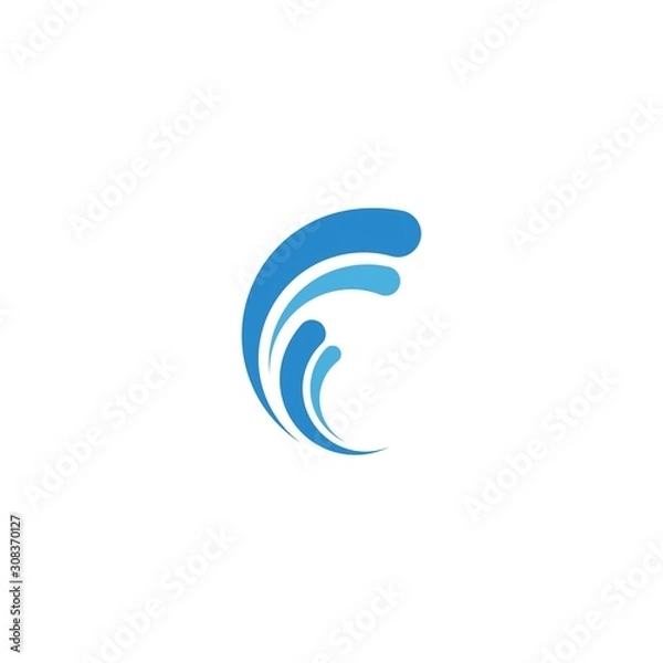 Obraz Water wave Logo