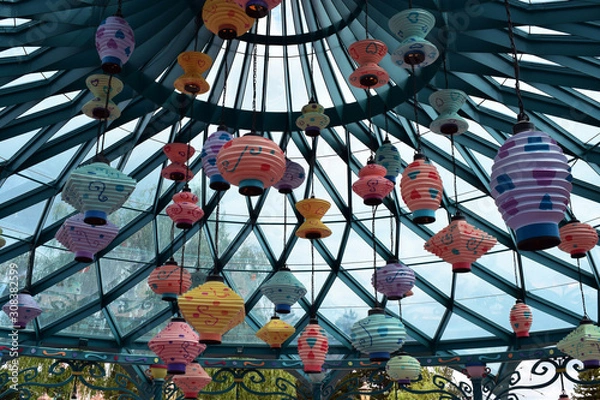 Obraz bunte Laternen