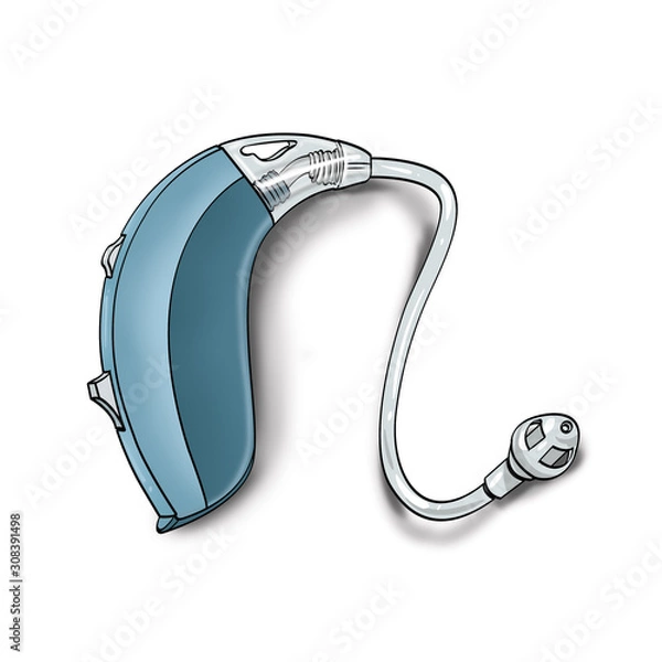 Obraz Hearing aid. A device for hearing impaired people to hear better.
